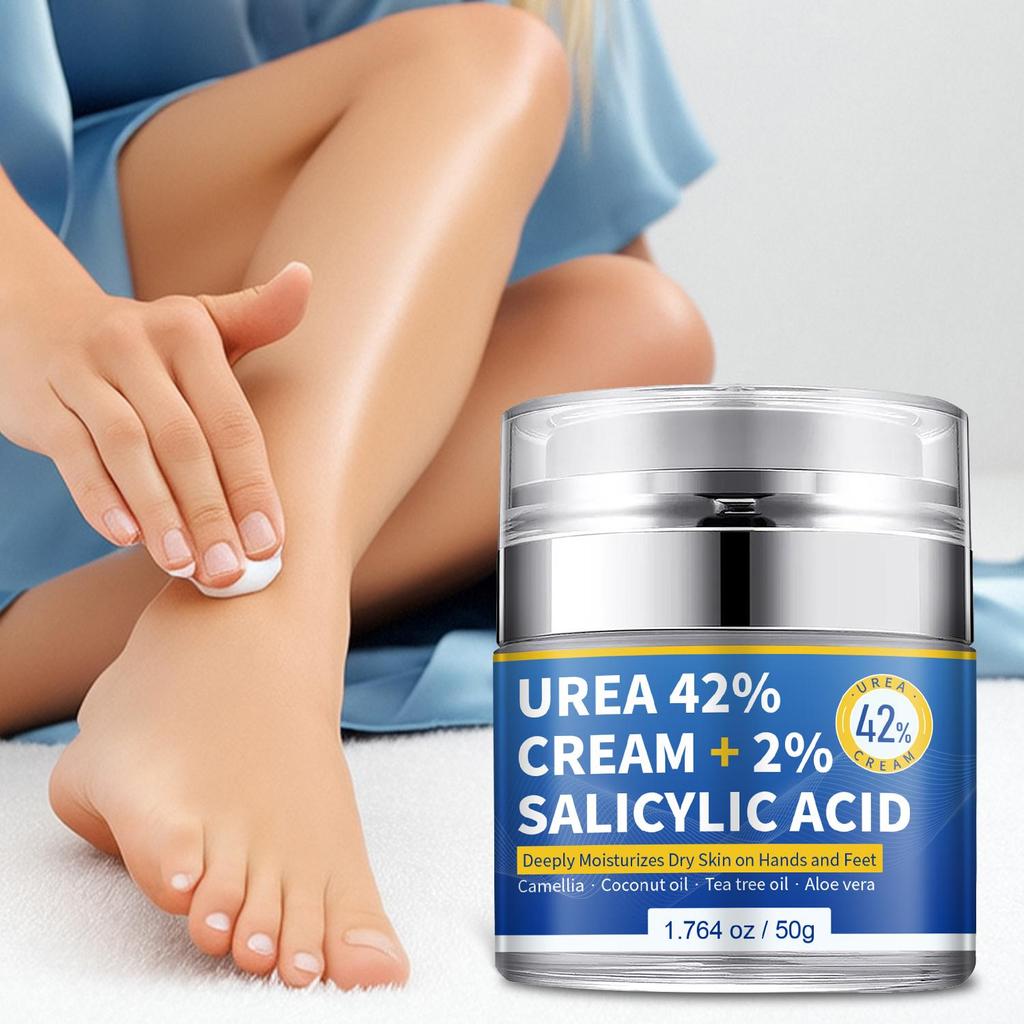 42% Urea Cream-With Alove Vera and Coconut Oil-Deeply Moisturizes Dry Skin On Hands and feet-24-Hour Hydration,50g
