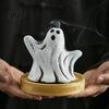 Decorative Ghost Figurine Incense Holder, Halloween Cute Ghosts Scents Burner, Resin Aromatherapy Statue Waterfall Burner Backflow Home Desktop