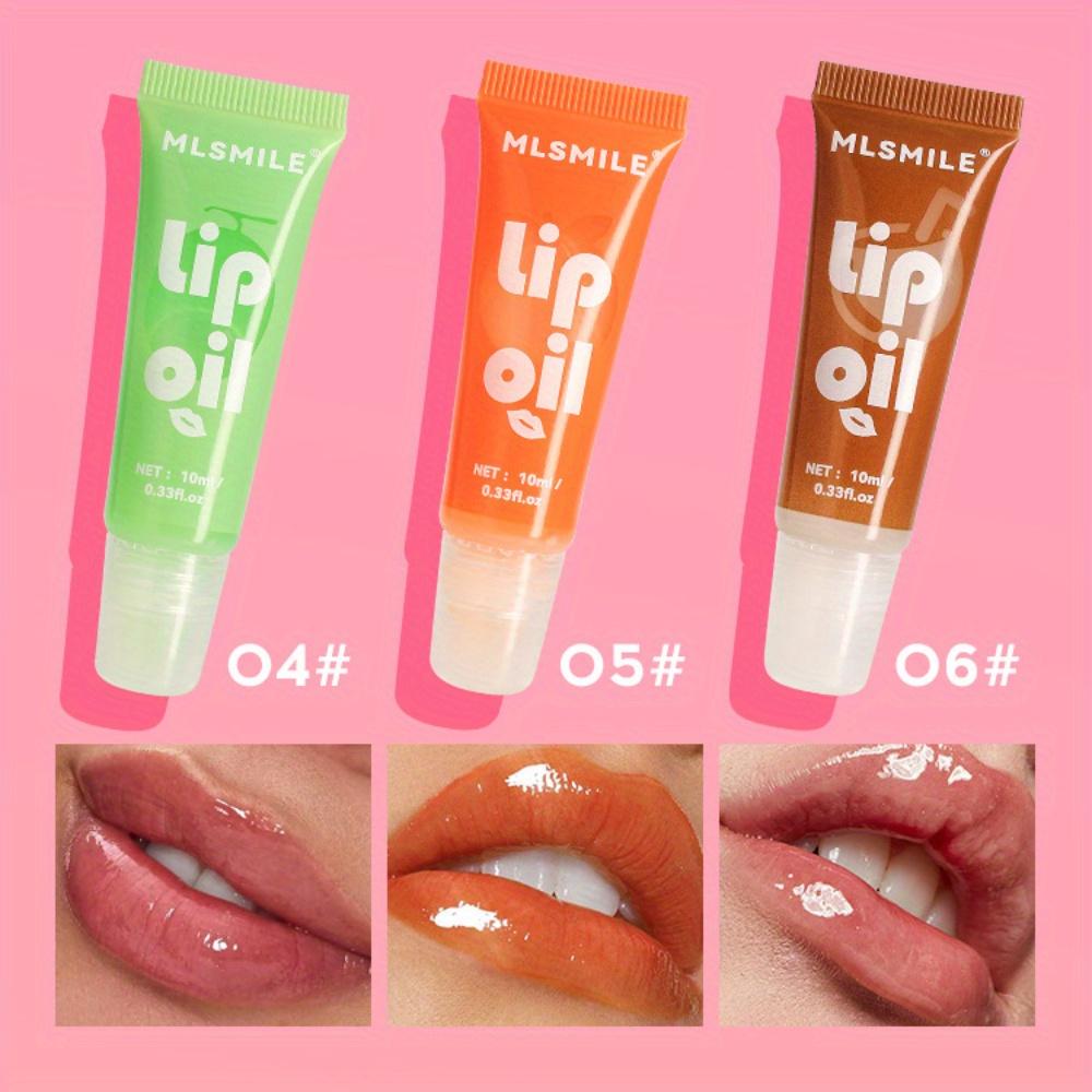 6 цветов клубничный фруктовый блеск для губ Бальзам для губ Масло для губ Увлажняющее увлажняющее зеркало Жидкая помада Изменение цвета Глазурь для губ