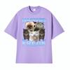 Diagnosed Freak Funny Watermelon Cat Meme Tshirt Men Womens Summer Streetwear Tee Shirt Fashion Oversized Cotton Humor T Shirt