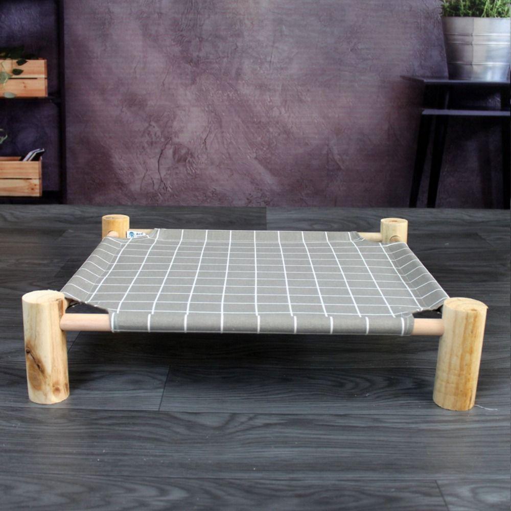 Detachable Camp Bed Wooden Frame Pet Hammock Pet House Swing Bed  For Small Pets