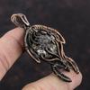 Turritella Agate Pendant Copper Wire Wrapped Gemstone Jewelry Amazing Tortoise Pendant Copper Wire Wrapped Pendant Handmade Jewelry For Gift