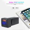 12V-24V PD+QC3.0 Dual Port USB Mini Car Charger Adapter Voltage LED Display Modified Car Charger ABS Phone Charger for Toyota
