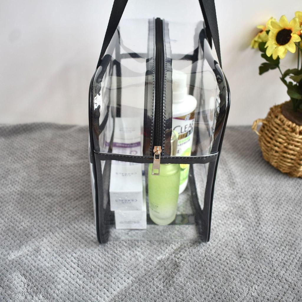 Прозрачная водонепроницаемая ПВХ косметичка на молнии - Дорожная сумка для туалетных принадлежностей