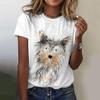 Summer Kawaii Cartoon Dog 3D Print T-shirts Women Streetwear Fashion Y2k Casual Short Sleeve T Shirt O-neck Tees Tops Clothing