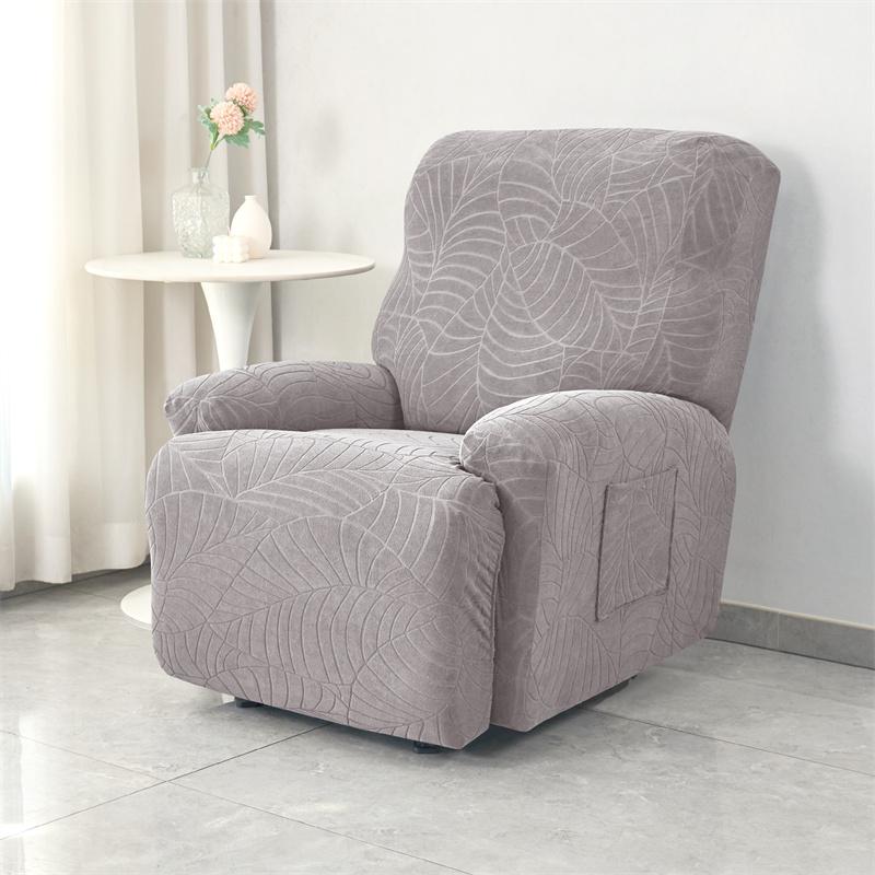 Чехол для кресла-реклайнера из жаккарда с листьями, эластичный спандекс, чехлы для отдельных диванов, чехлы для кресел, чехлы для стульев, защитный чехол для дивана