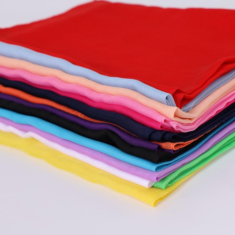 Китайский красный однотонный шифоновый маленький шелковый платок женский маленький подарок, тонкий большой красный подарок на День защиты детей