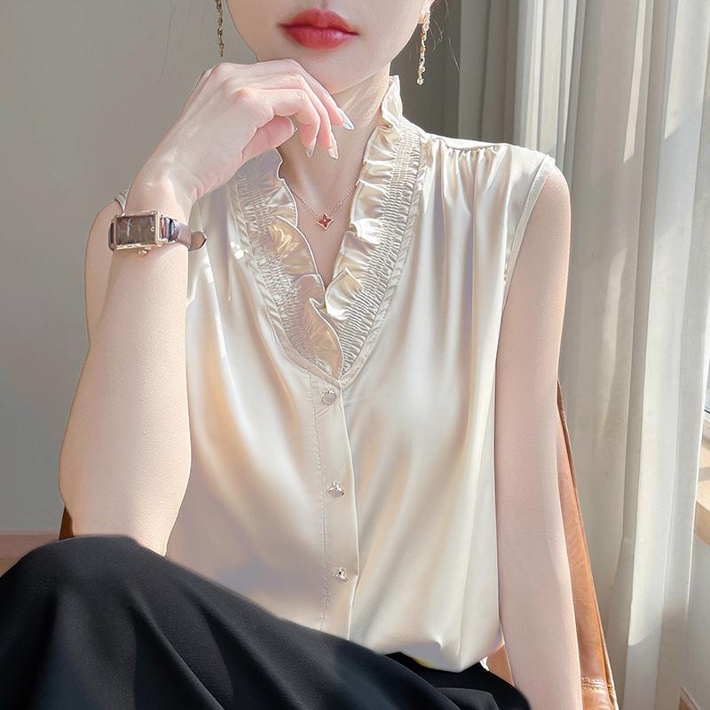 Женская летняя рубашка из шелка тутового шелкопряда, 50% шелка, 50% полиэстера, дышащая, легкая, с короткими рукавами, для поездок на работу, повседневная мода
