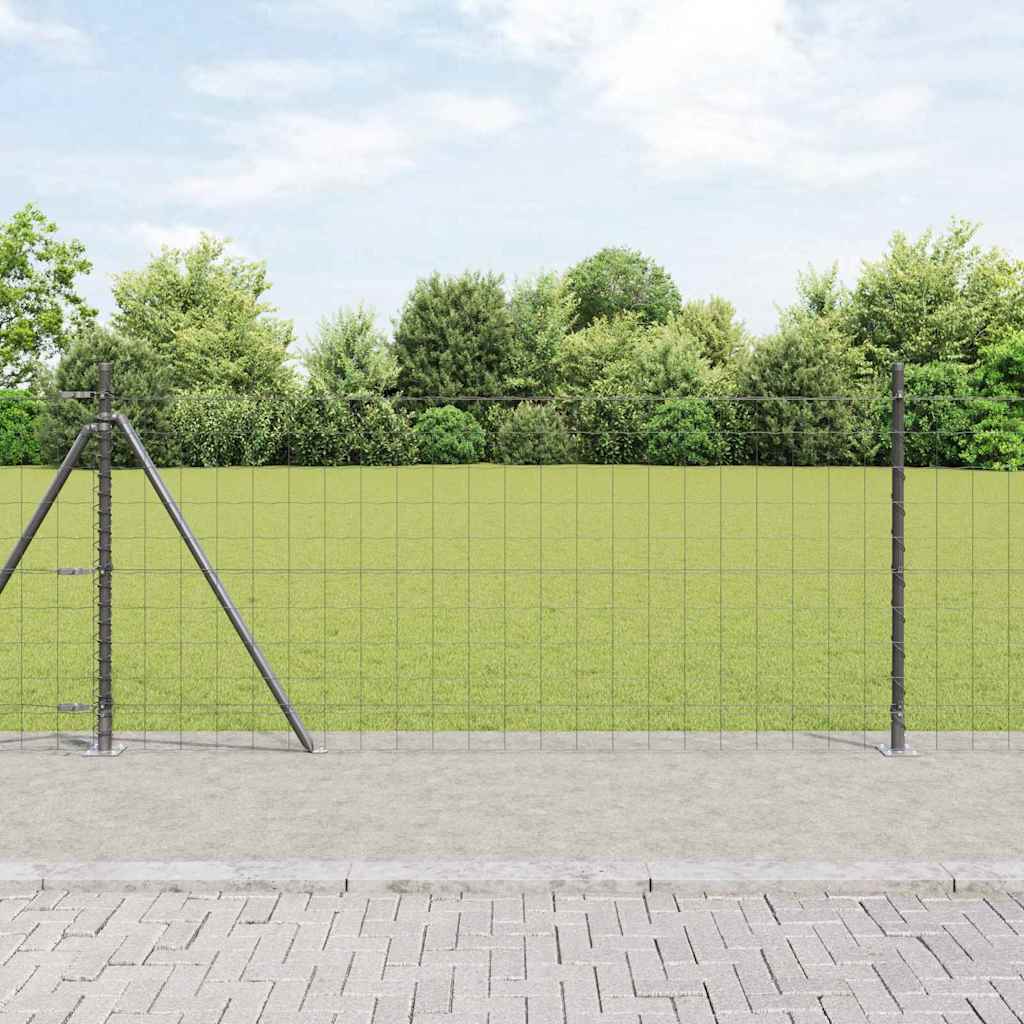 Welded Wire Fence with Concrete Foundation 10 x 1 m (W x H)