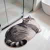 Мультяшный кошачий коврик для ванной из диатомита, влаговпитывающий, нескользящий, износостойкий, коврик для ванной комнаты, для входа в туалет