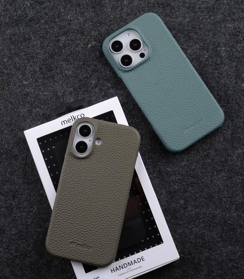 Melkco for IPhone 17 16 15 Pro Max Case Luxury Genuine Leather Business Phone Cases Cover for IPhone 11 12 13 14 Pro Max Coque