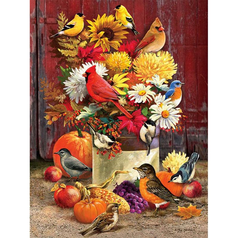 5D Diy алмазная живопись цветок тыква набор для вышивки крестом круглая вышивка мозаика художественная картина горный хрусталь подарок на Хэллоуин