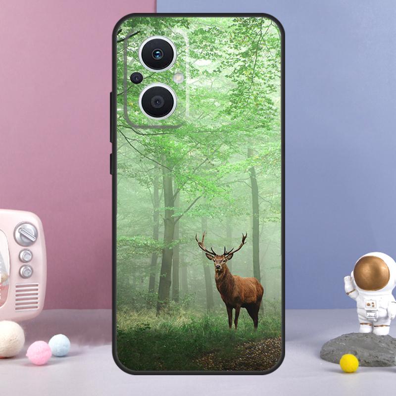 Чехол с оленем для OPPO Reno 14 F 11F 12F 13F 10 11 12 13 Pro 7 8 Lite Чехол для OPPO Find X8 X6 X5 X9 Pro
