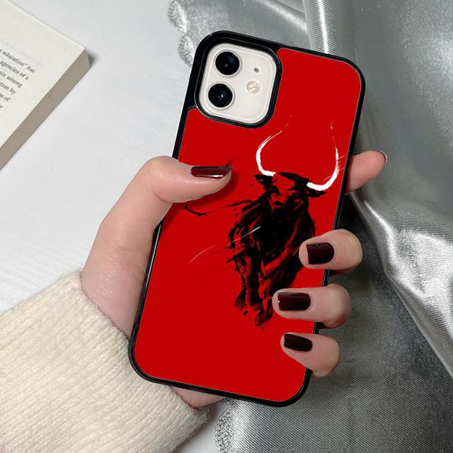 Чехол для телефона 'Бычий бой' для iPhone 16 15 14 12 13 mini PLUS X XS XR 11 PRO MAX Задняя крышка Fundas