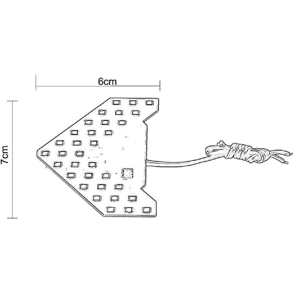 2PCS/Lot!! 33 SMD Sequential Led Lights Arrows Lamp Indicator Safe led Panels Car Side Mirror Turn Signal 33 LED (Blue)