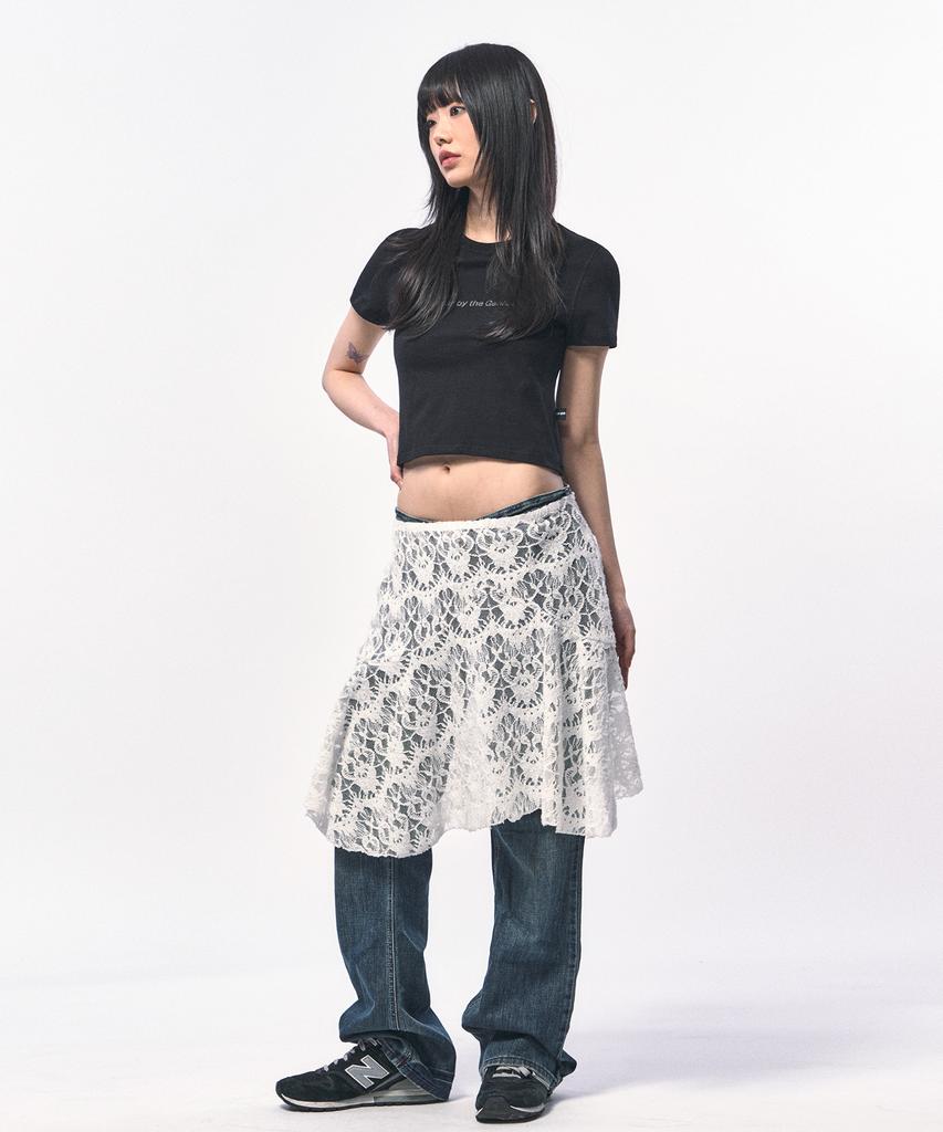 C WEAR BY THE GENIUS C Wear Crop T-Shirt Black