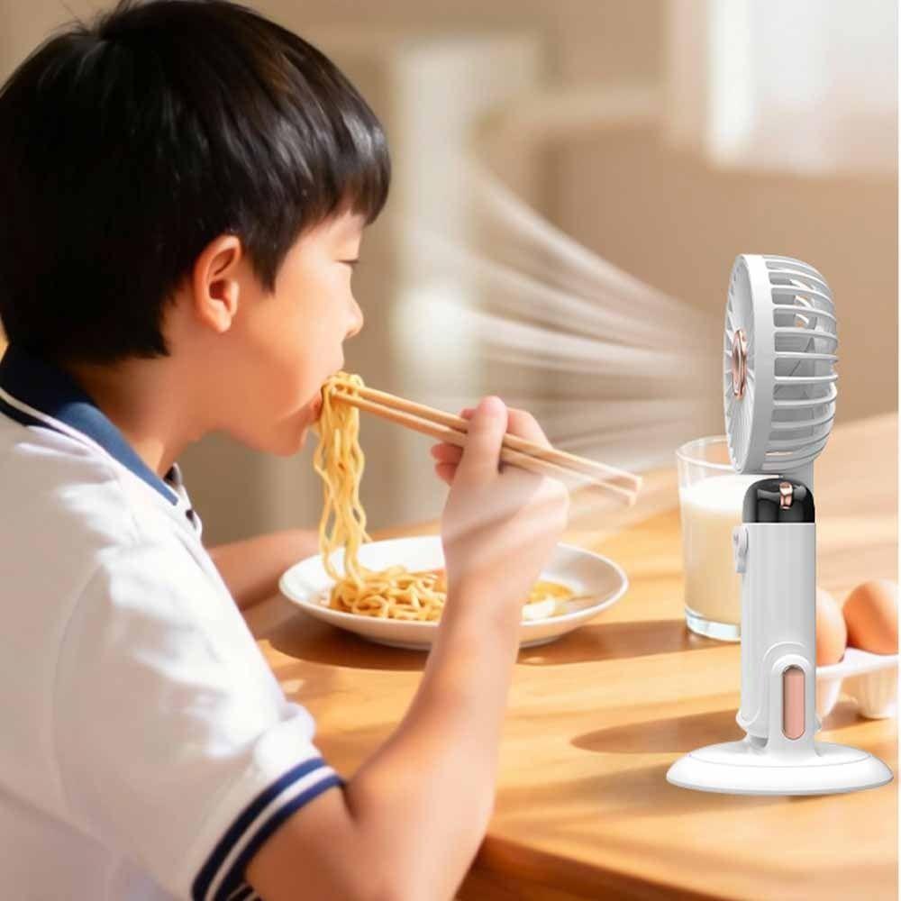 Adjustable Bracket Handheld Folding Fan 2400mAh Stroller Fan Air Conditioner Fan Office Use