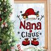 Reusable Festive Decor Nana Claus Window Sticker, Christmas Static Cling Removable PVC Decorations Holiday Decal for Home Shop Glass Door Stickers