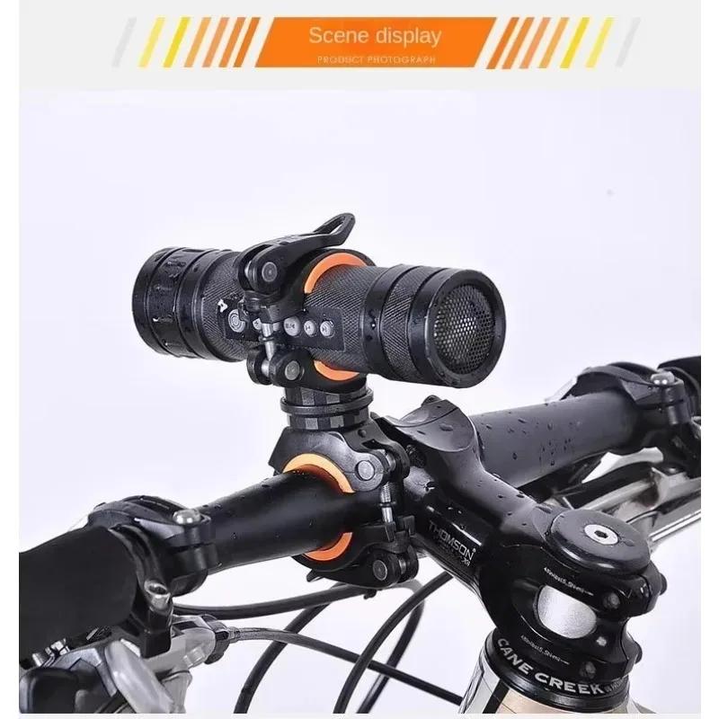 Bike Flashlight Holder 360° Rotation Torch Clip Fixed Bracket Mountain Bike for Cycling Riding Equipment Front Lamp Frame