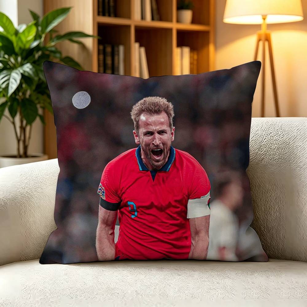 EEngland National Team Captain Harry Kane Pillow Case Square DoubleSided Sofa Cushion Cover Bedroom Bedside Pillow