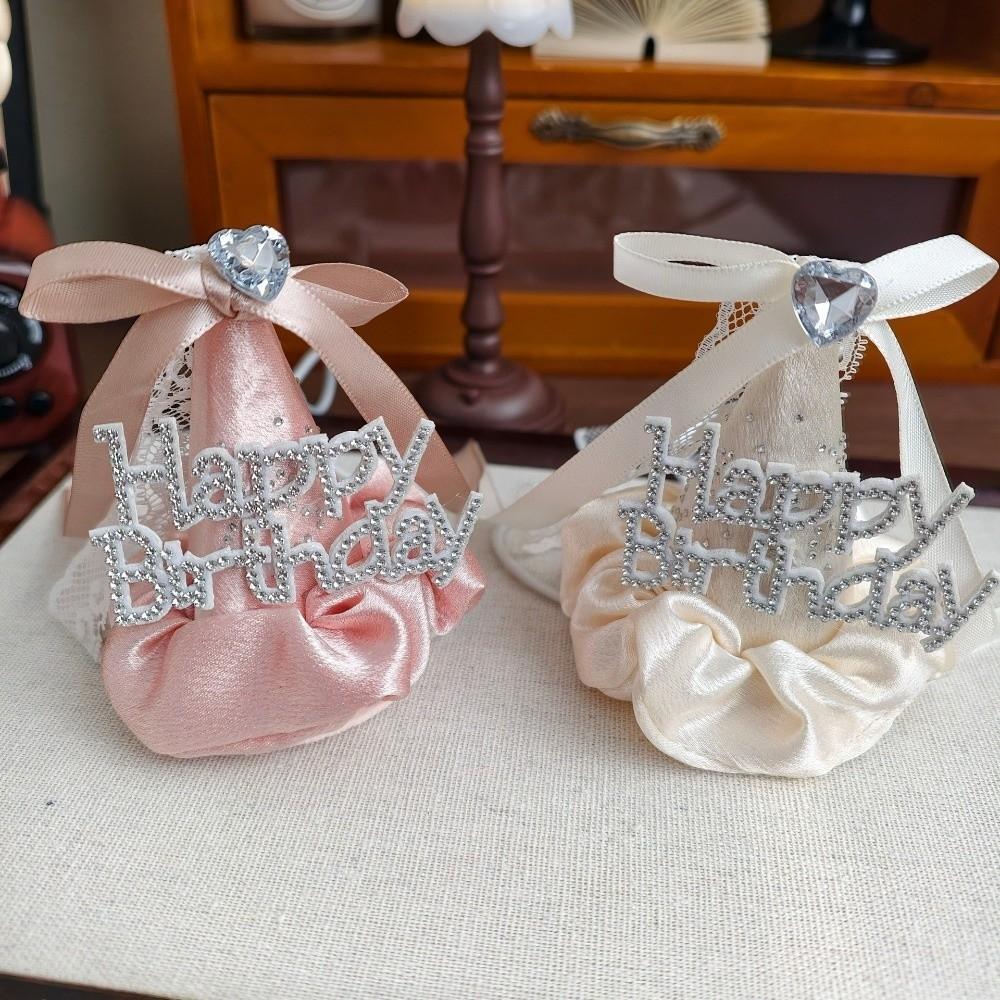Diamond Detail Pet Birthday Hat Hat Collar Set Pet Birthday Accessory Set Photoshoot