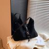 Casual Retro Suede Bag Women's Fashion Versatile Messenger Bag Shoulder Commuter Tote Bag