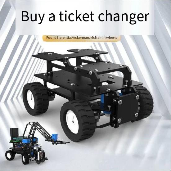 Acrylic 4WD Robot Car Motor Ackerman Omnidirectional Tracking Chassis For Arduino STM32 ESP32 Programmable Robot Car DIY Kit