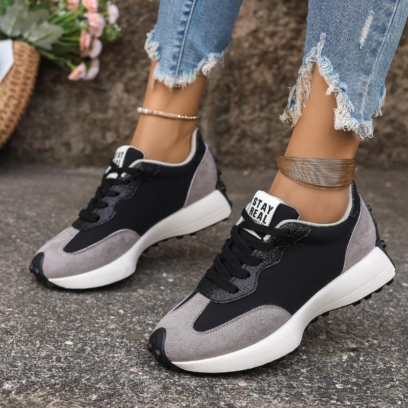 Новые легкие и крупногабаритные спортивные туфли, дышащие шнурки спереди, повседневные и универсальные кроссовки для женщин