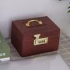 Rectangle Money Tank Retro Password Lock Money Box Props Box Wooden Savings Tank Adults