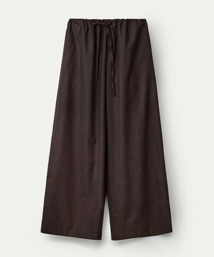 UMARMUNG Wool Flannel Fluid Pants_Mahogany