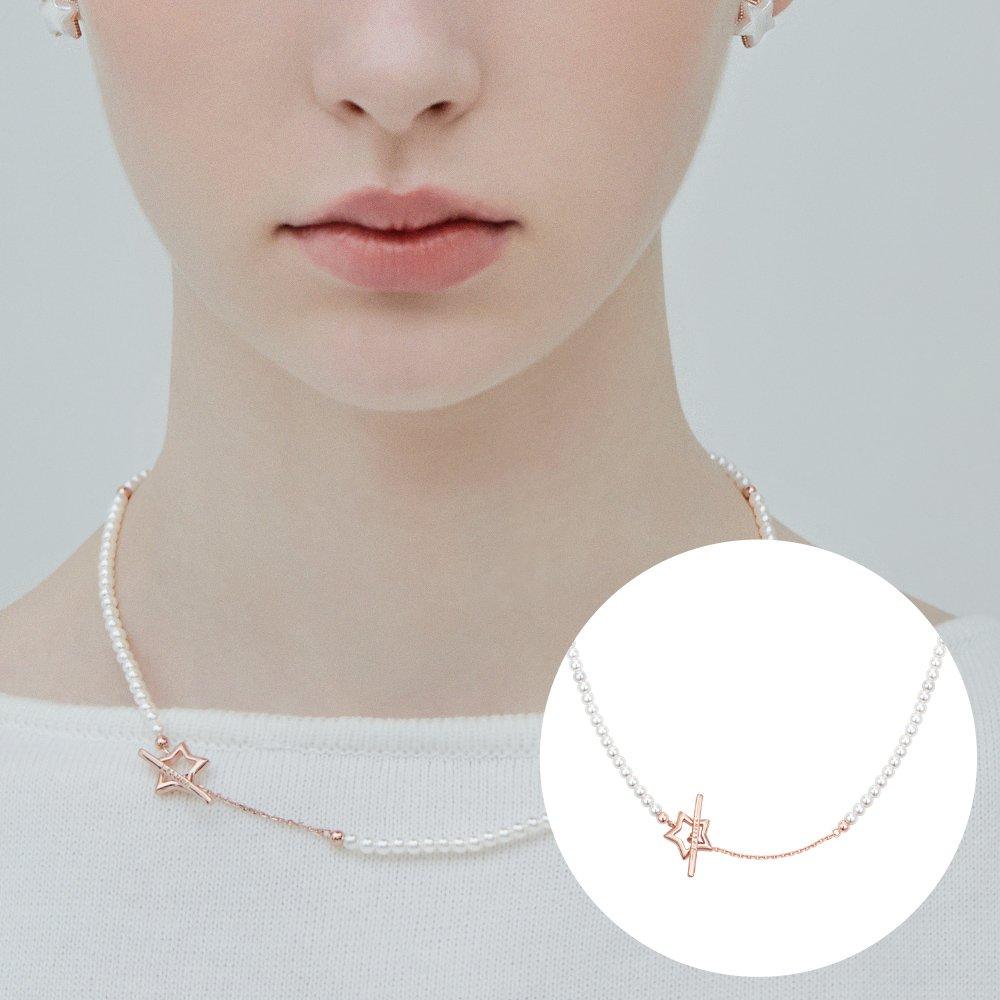 Mariel Pearl Star Bead Necklace (Jjljni5B2306Sr420)