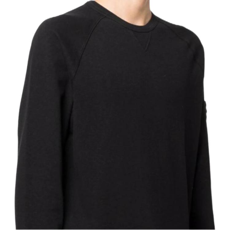 STONE ISLAND Свитшот с длинным рукавом и логотипом Ss22 Мужской свитшот Черный 761566360-V0029