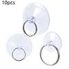 10Pcs with Iron Ring Clear Suction Cups Rubber Glass Suckers 25/35/45mm Suction