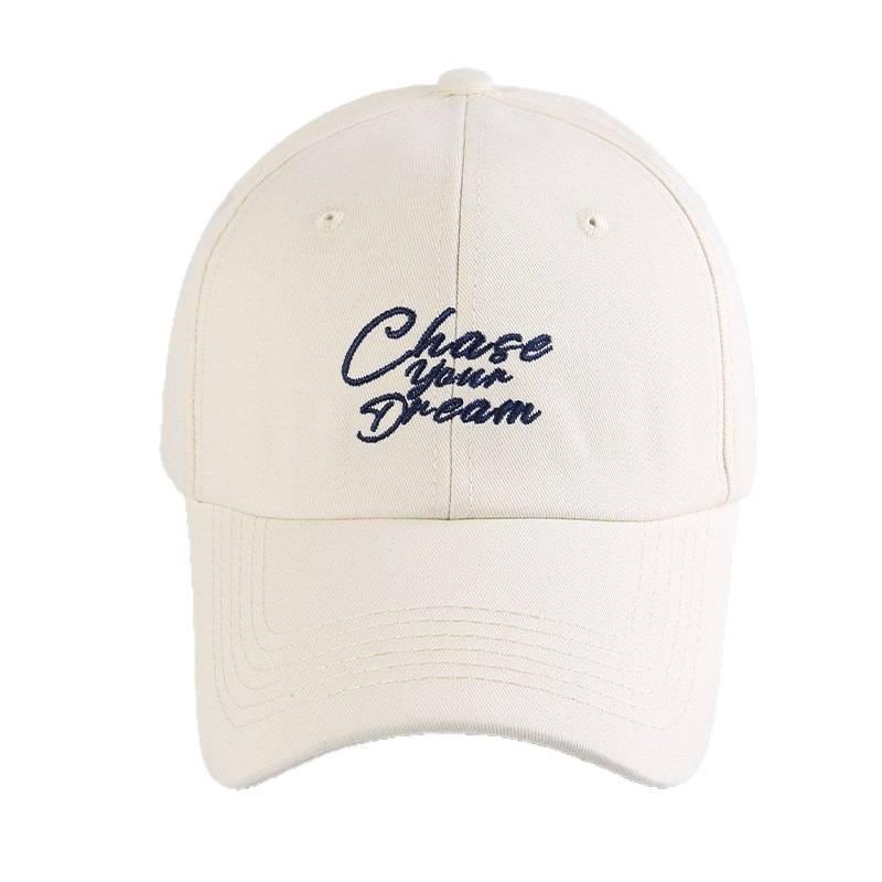 Fashion Hat Korean version Spring and summer Korean version Embroidered alphabet baseball cap with small face and wide brim Versatile sunshade