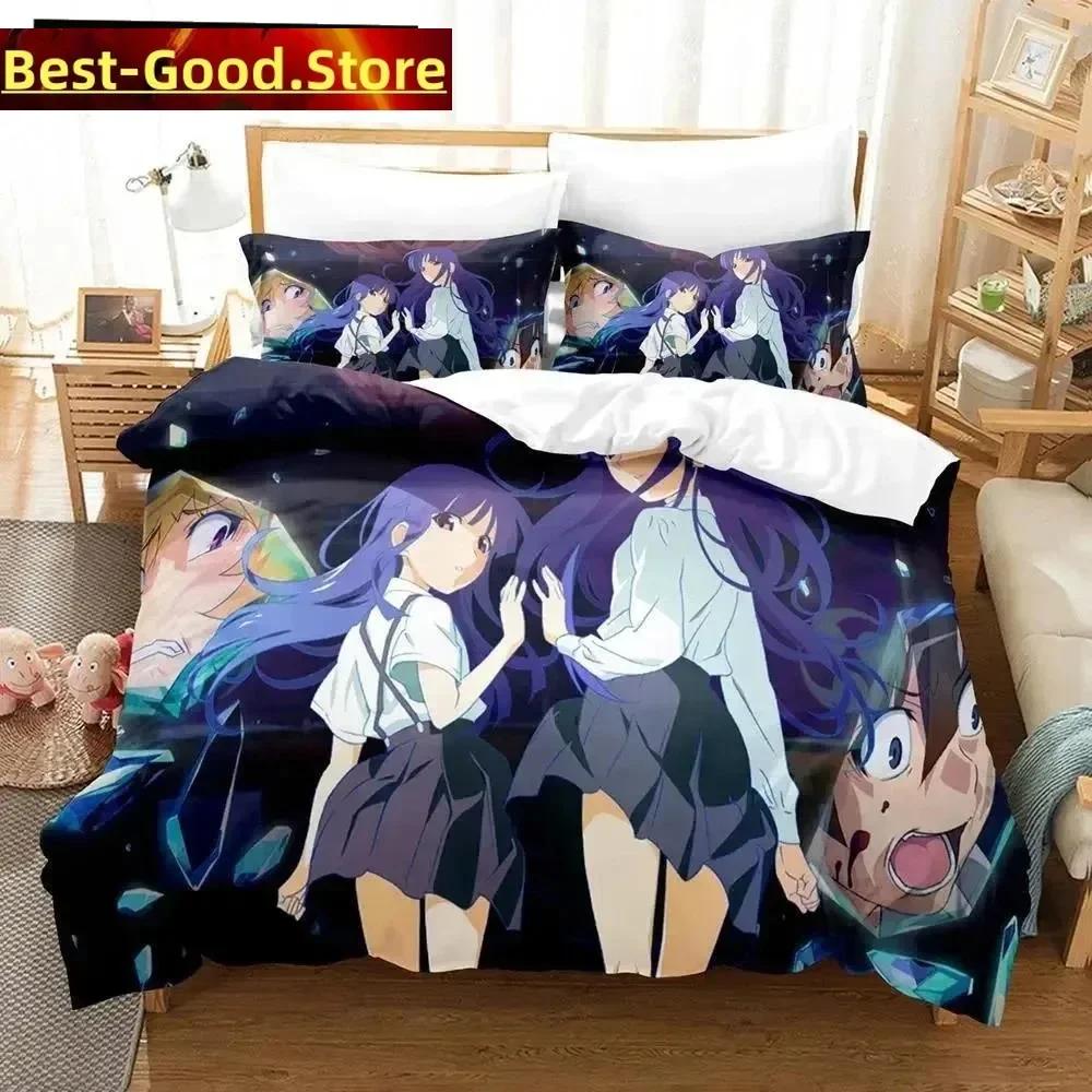 3D Аниме Higurashi When They Cry Комплект постельного белья с принтом Комплект постельного белья с наволочкой Мягкое покрывало для кровати Односпальное Двуспальное Queen Super King-Size Размеры