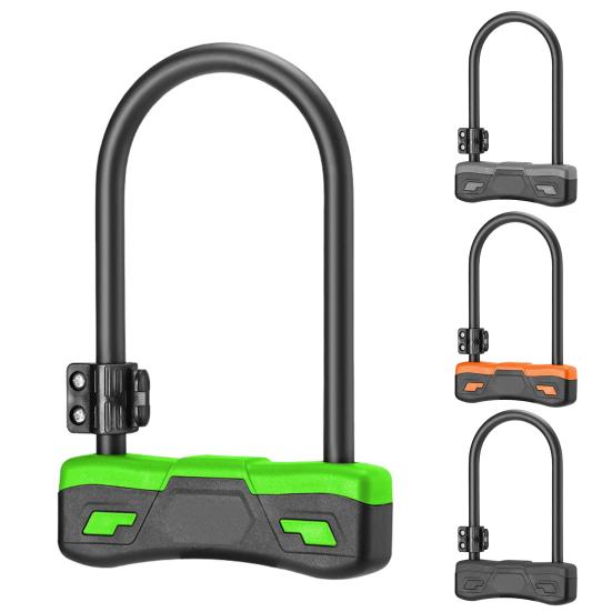 Сверхпрочный U-образный велосипедный замок из легированной стали с защитой от порезов и комбинированным монтажным кронштейном