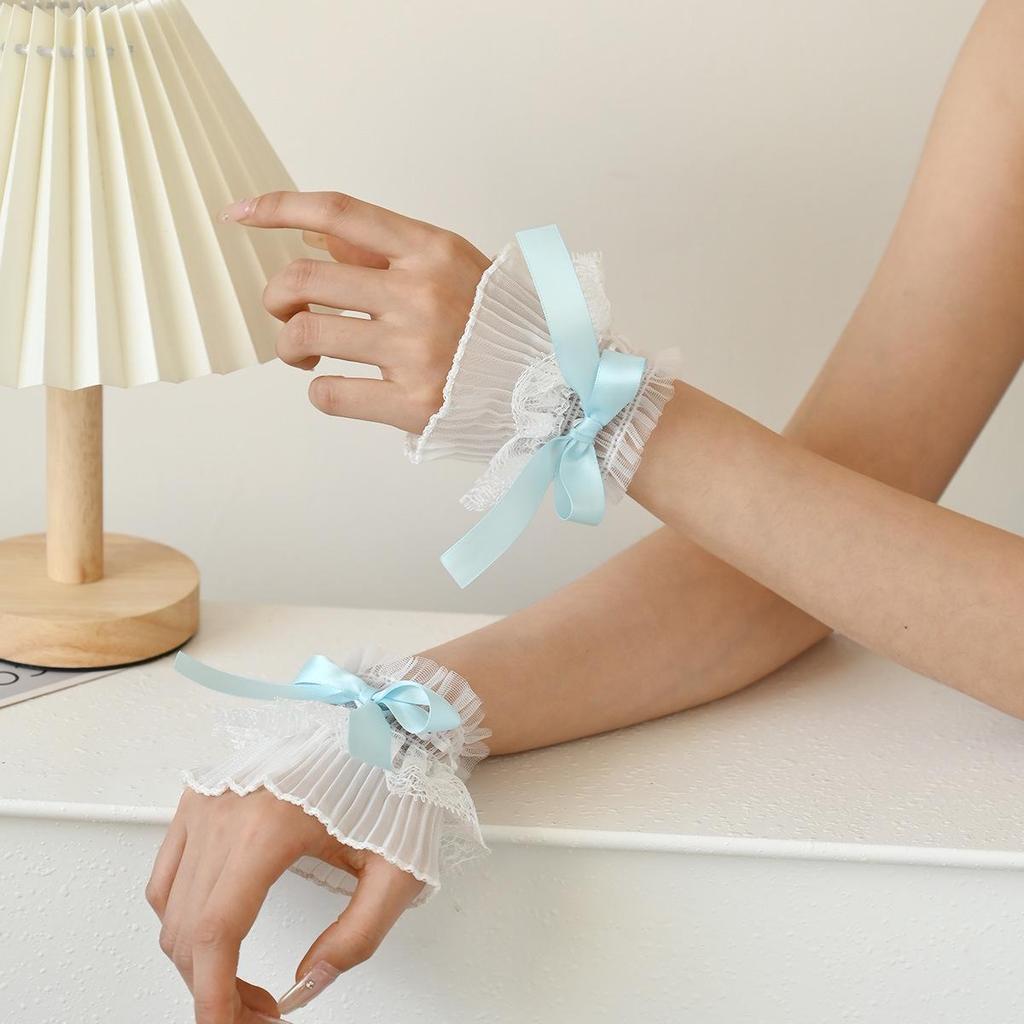 Fairy Bowknot Flared Sleeve Nail Art Cuffs - Cute Lolita Wrist Sleeves