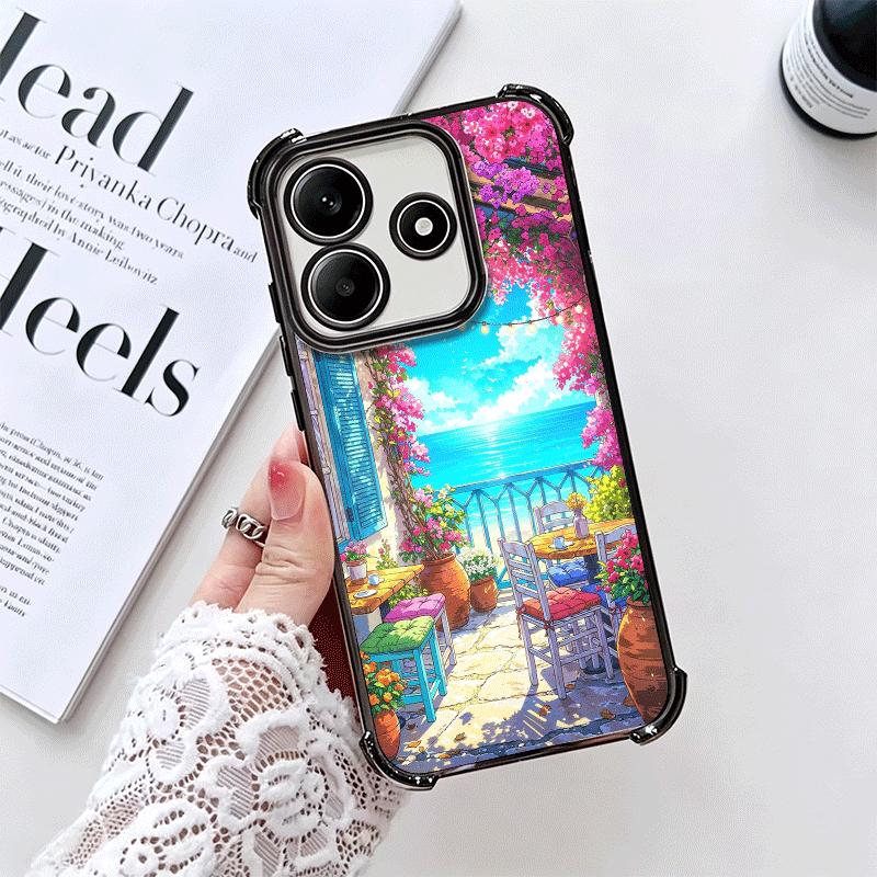 Эстетичный аниме-пейзаж Покрытие Чехол для телефона Для Xiaomi Redmi Note 14 15 Pro Plus 13 12 11 11S 11T 10 9S 9 5G Противоударный Подушка безопасности Co