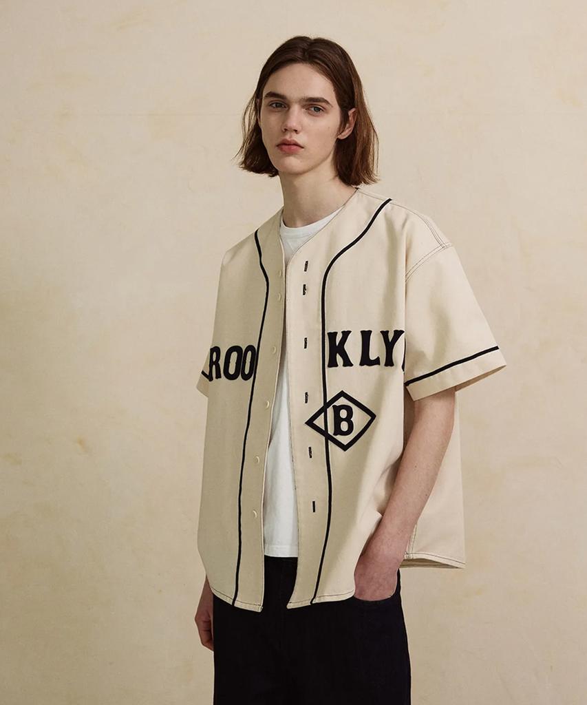 Zerolounge [Premium Japanese Material] Baseball Shirt Jacket Ivory