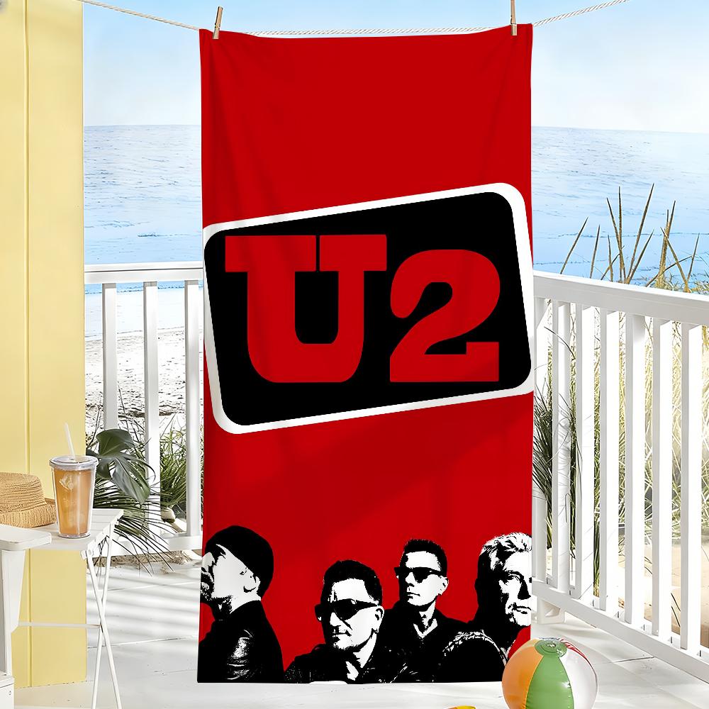 Rock U-U2 Band Music Towel Soft Pool Gift For Travel Gym Shower Camping Quick Dry Sports Large Beach Towels
