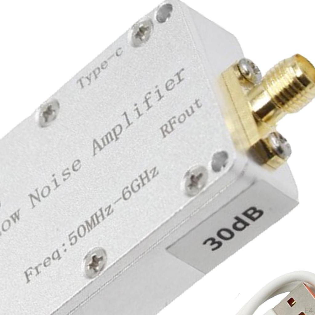 50M-6GHz RF Amplifier Type C Interface Aluminum Alloy Low Noise
