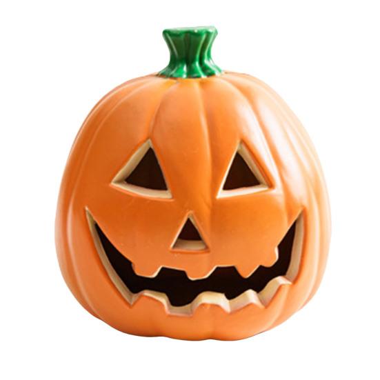 Тыквенный светильник на Хэллоуин, работающий от батареек, тыквенный фонарь, домашний настольный центральный элемент для вечеринки на Хэллоуин