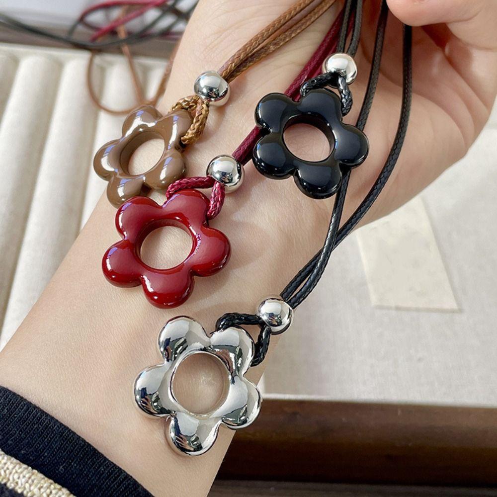 Кулон-цветок из смолы на длинной цепочке Ручная работа Шарм Цепочка для свитера Кулон-ожерелье Подарок