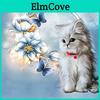 Diamond Full Painting 5d Diy Round Cartoon Animals Cat Cross Stitch Kit Embroidery Mosaic Art Picture Of Rhinestones Decor Gift