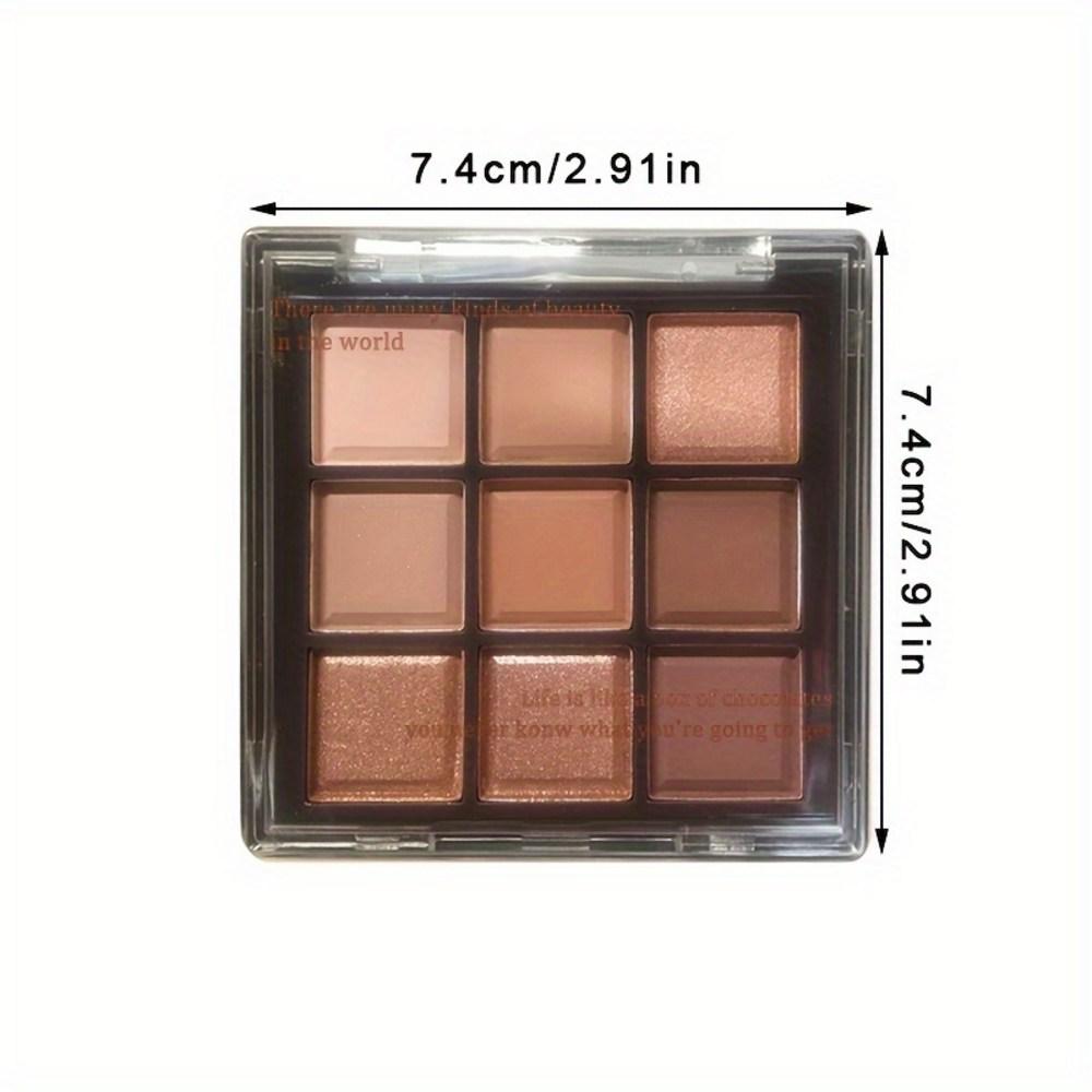 Палитра теней для век 2024 Mocha Chocolate с перламутровым блеском, 9 матовых оттенков, Sweetheart Chocolate, 1 шт.