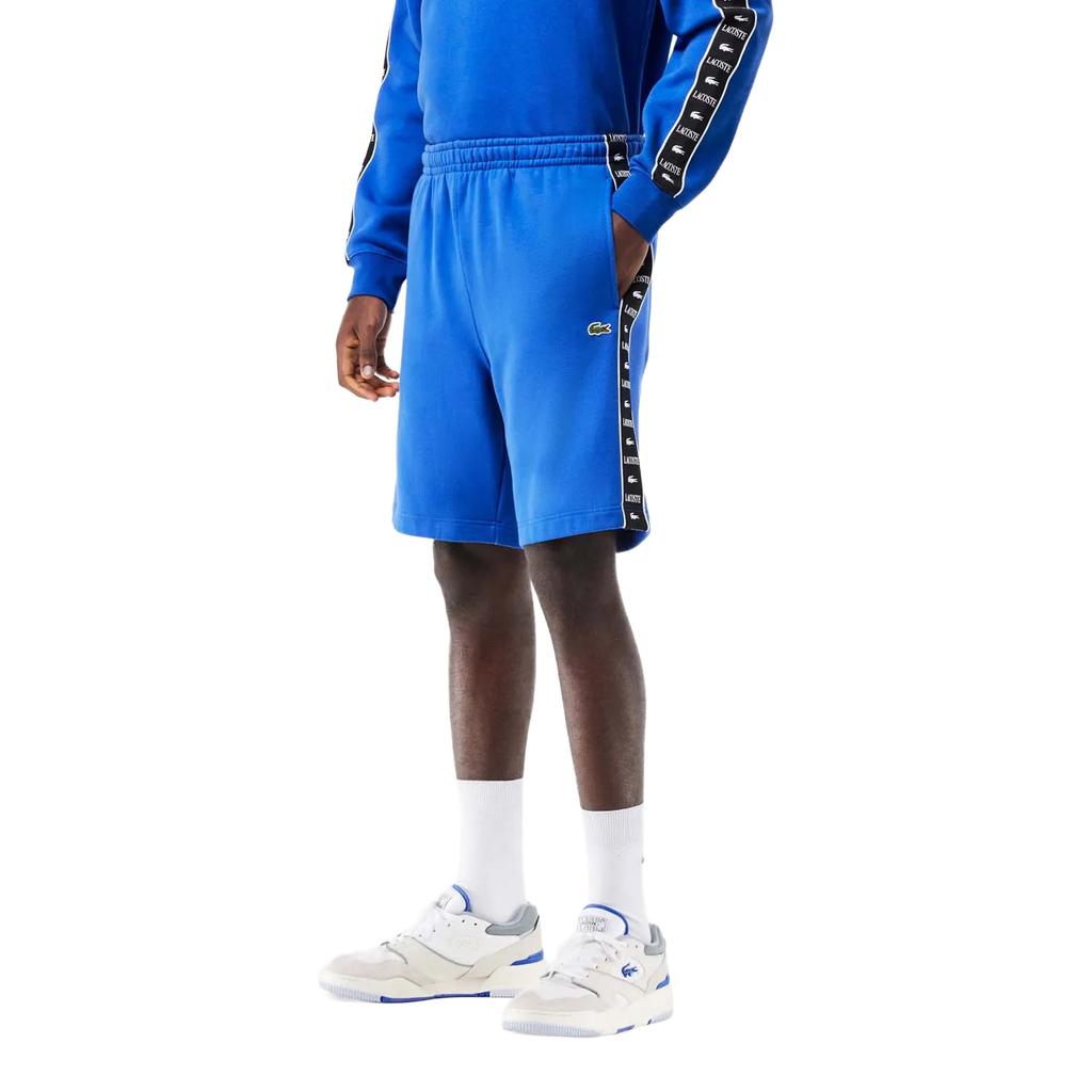 Lacoste Mens Fleece Stripe Logo Shorts