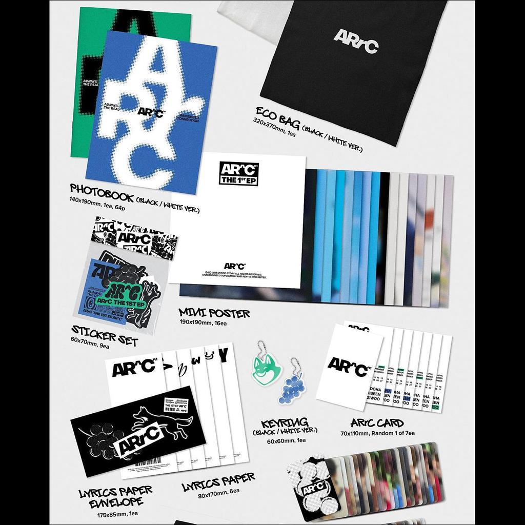 ARrC - AR^C 1st EP Album (Black Ver. / White Ver.)