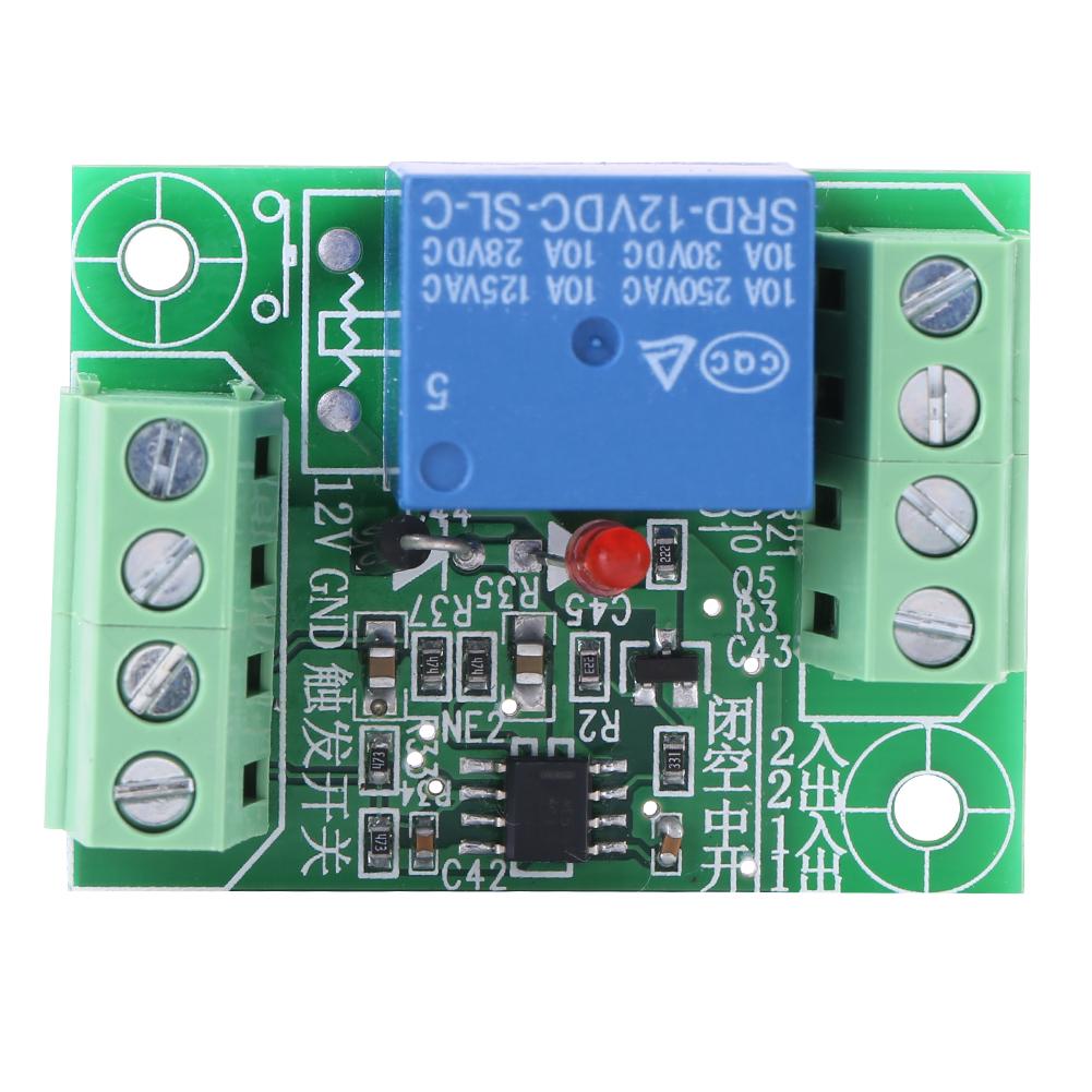 Trigger Relay, Single Channel Bistable 12V,Circuit Trigger Relay Control Module 10A 250VAC, PC Board Relays