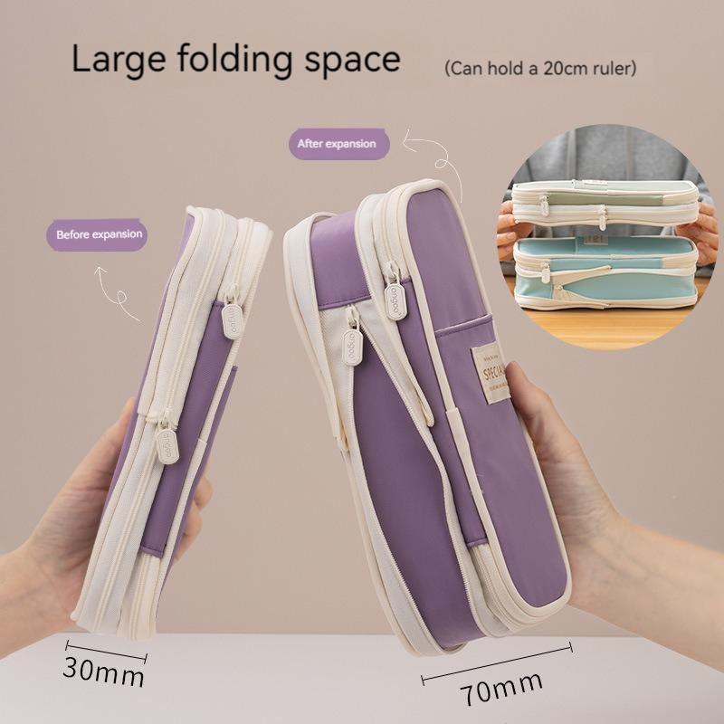 Кавайные пеналы Просторный пенал-органайзер для ручек для девочек и мальчиков, для офиса, студентов, школьных принадлежностей