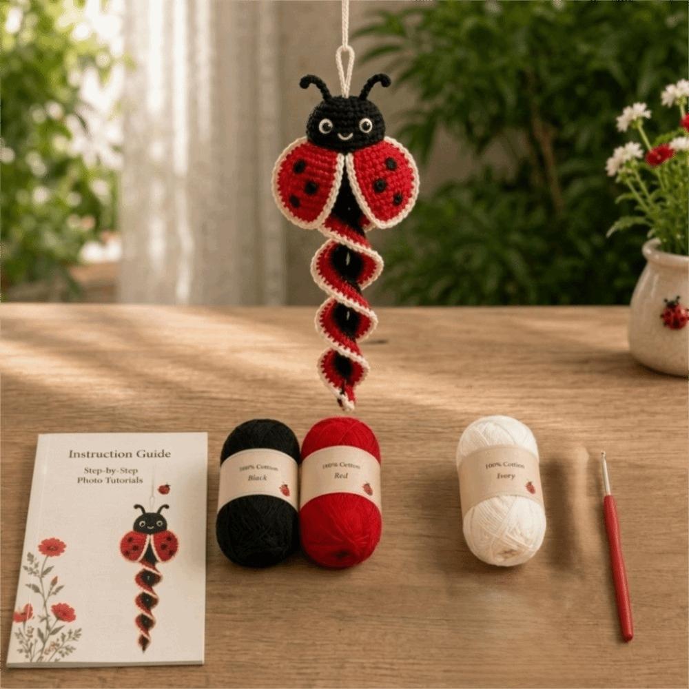 Hummingbird Garden Animal Spiral Crochet Kit Butterfly Bee Christmas Doll Pendant Backpack Charm